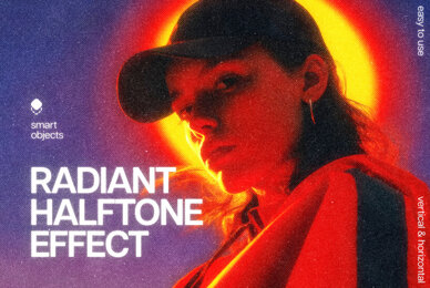 Radiant Halftone Photo Effect