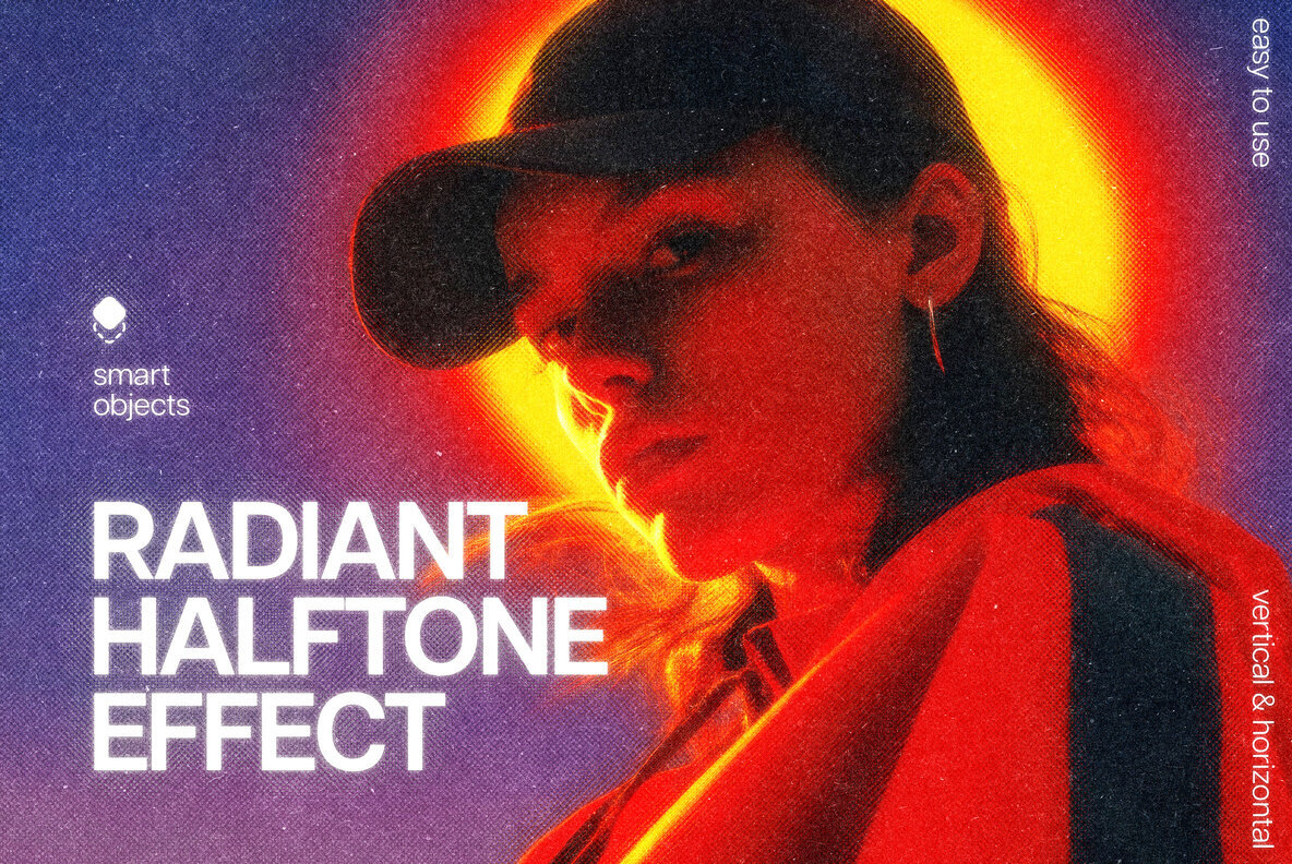 Radiant Halftone Photo Effect 1