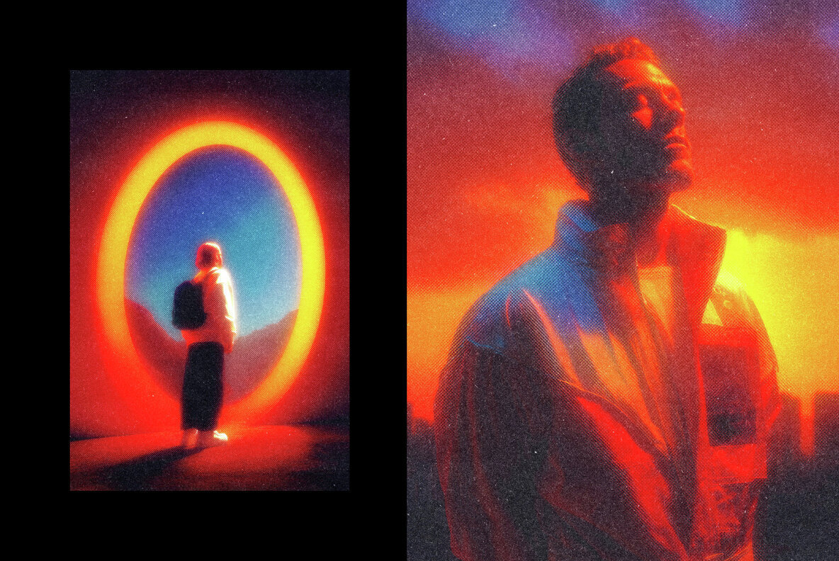 Radiant Halftone Photo Effect 3