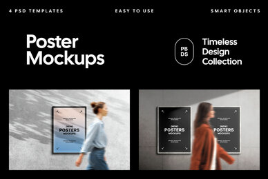 Concrete Wall Poster Mockups
