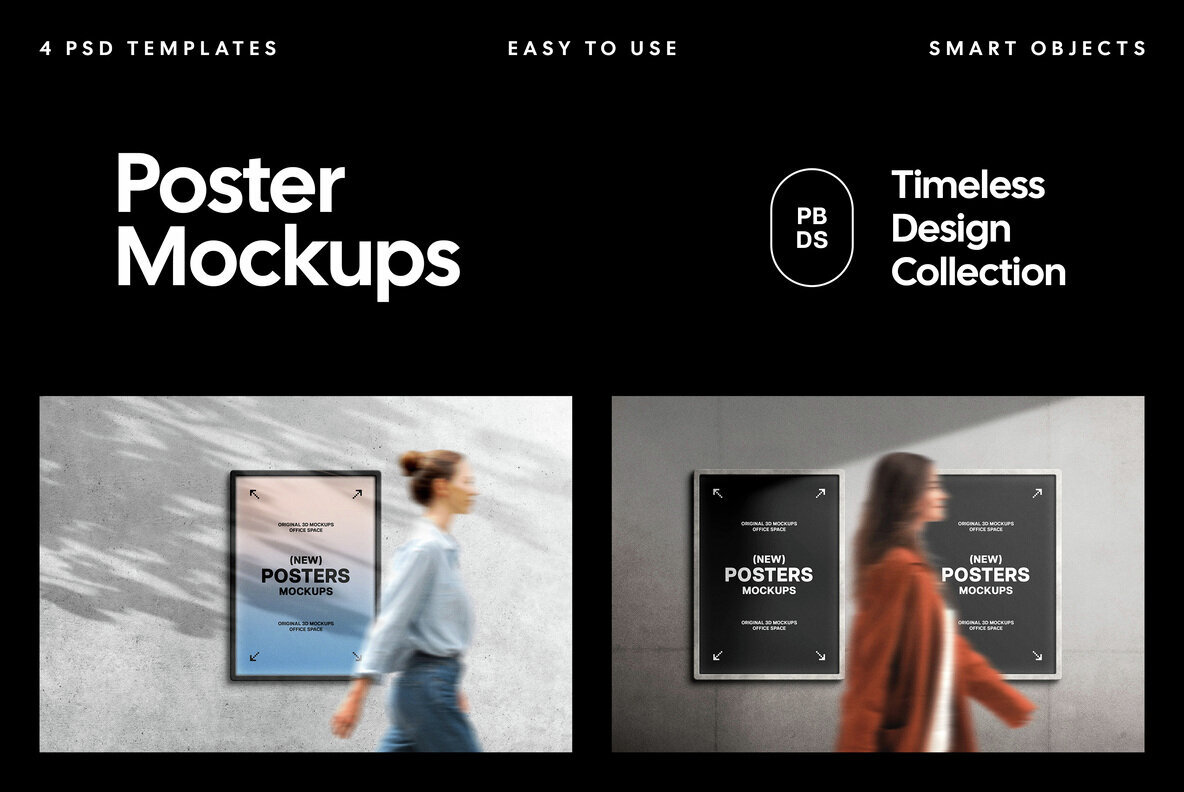 Concrete Wall Poster Mockups 1