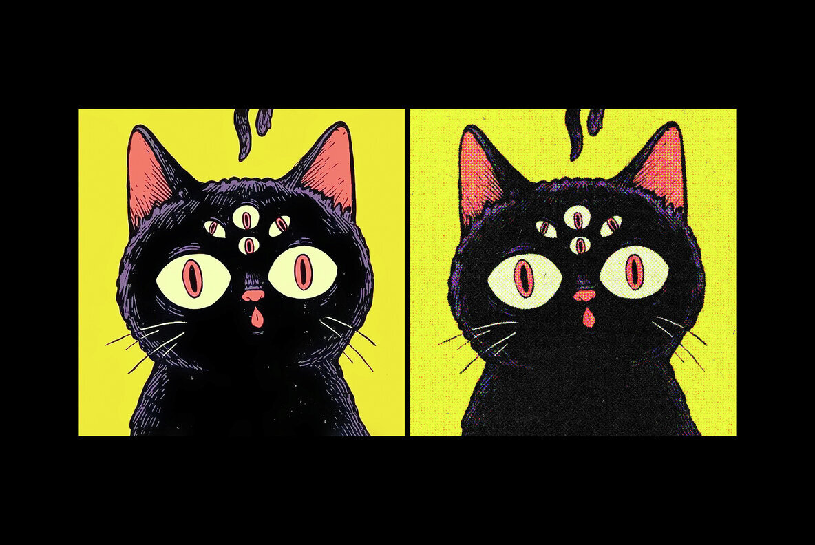 Halftone Print Style Effect 2