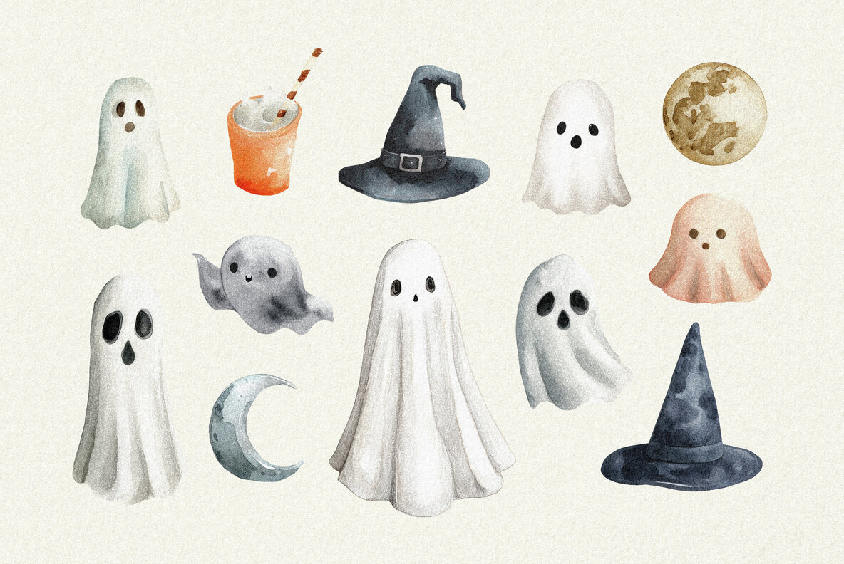 Halloween Watercolors Collection 4