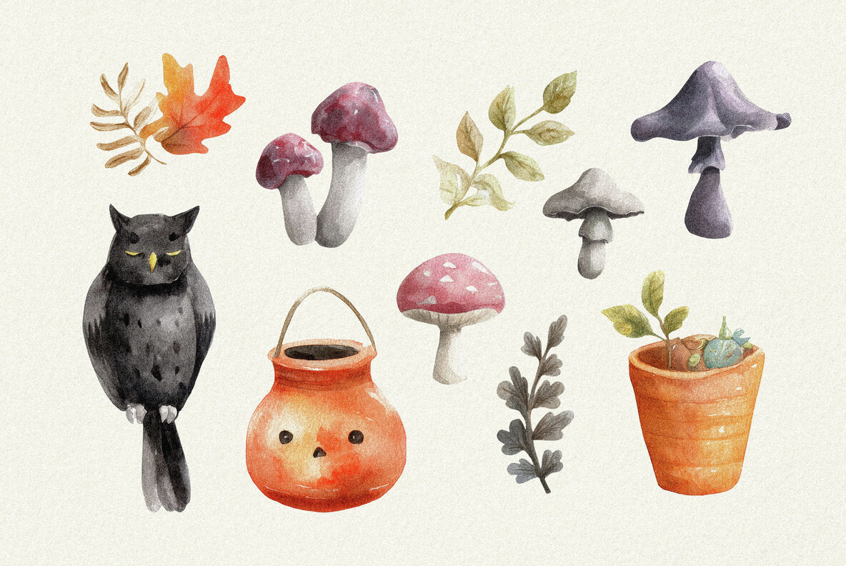 Halloween Watercolors Collection 5