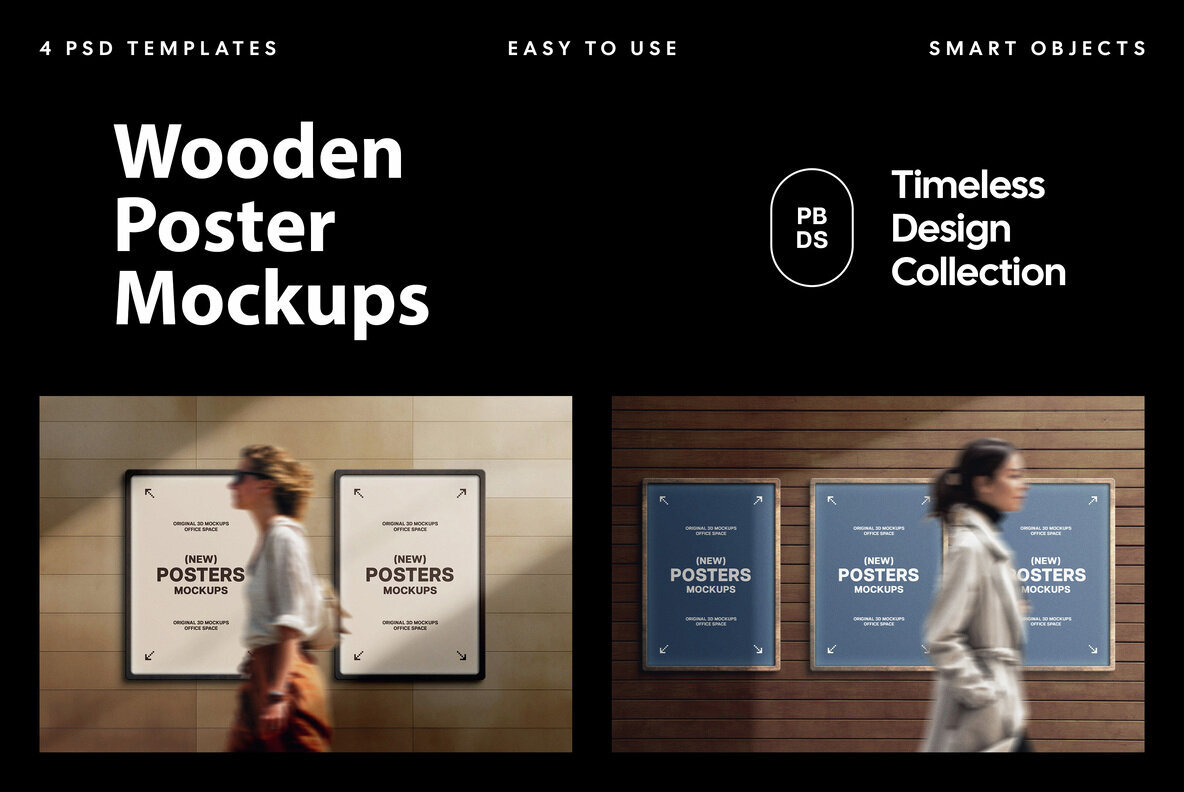 Wooden Poster Mockups 1