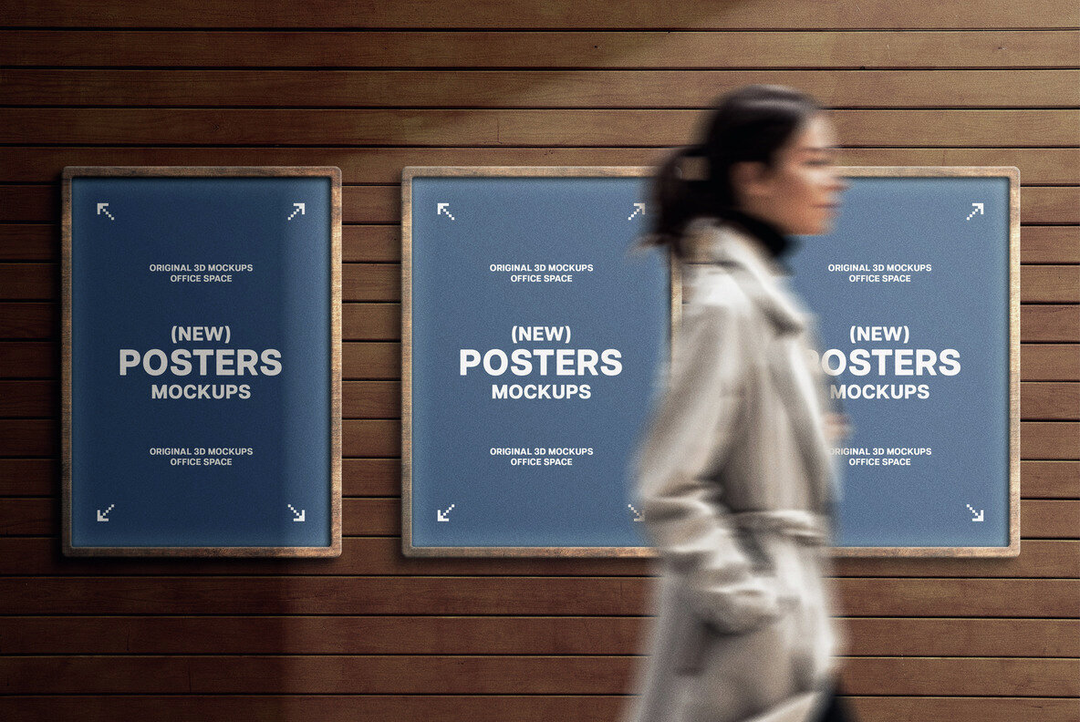 Wooden Poster Mockups 3