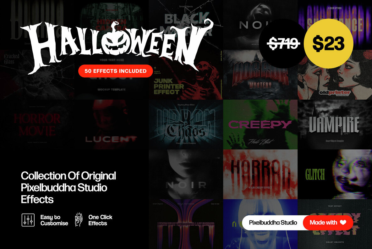Halloween Photoshop Effects Bundle 1