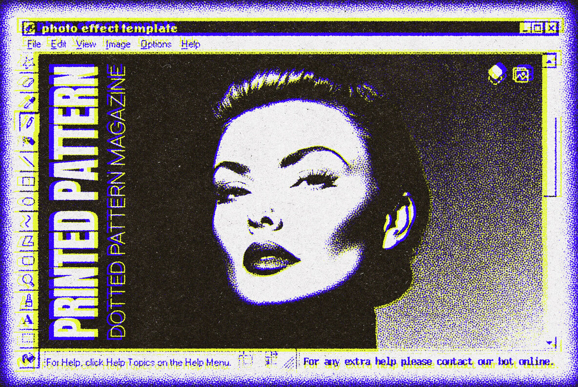 Printed Pattern Magazine Photo Effect 1