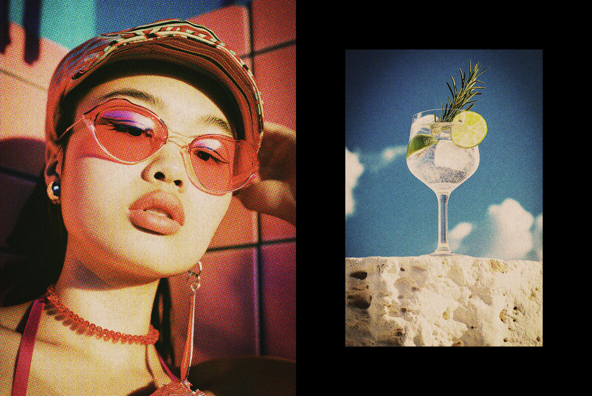 Contrast Retro Postcard Effect 6