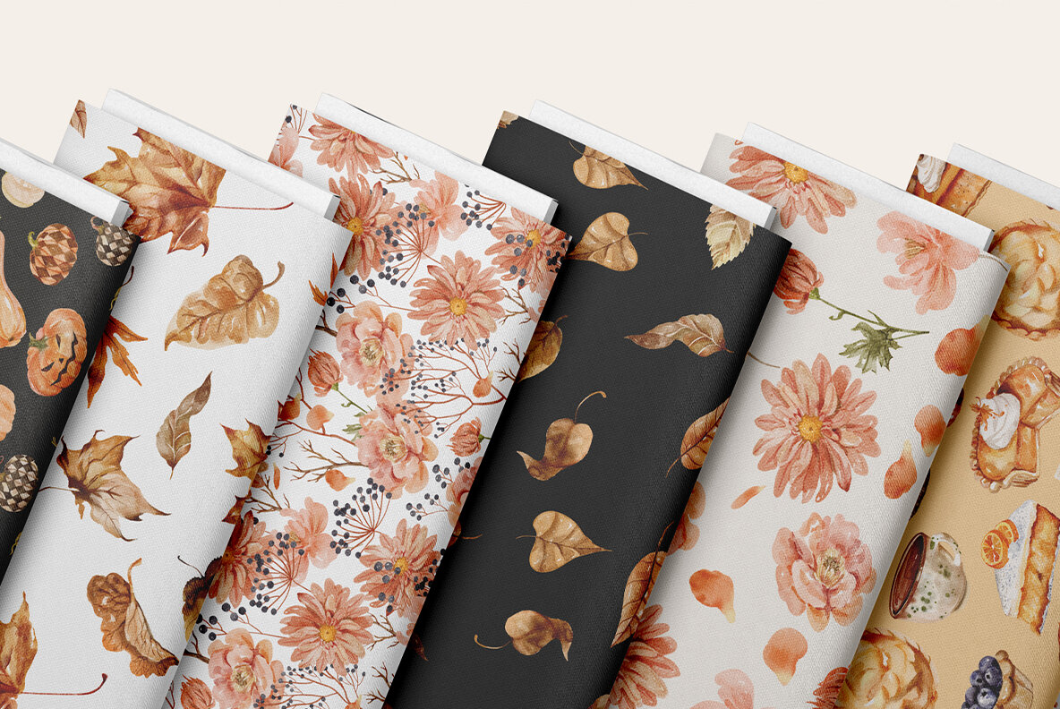 October   Watercolor Autumn Set 10