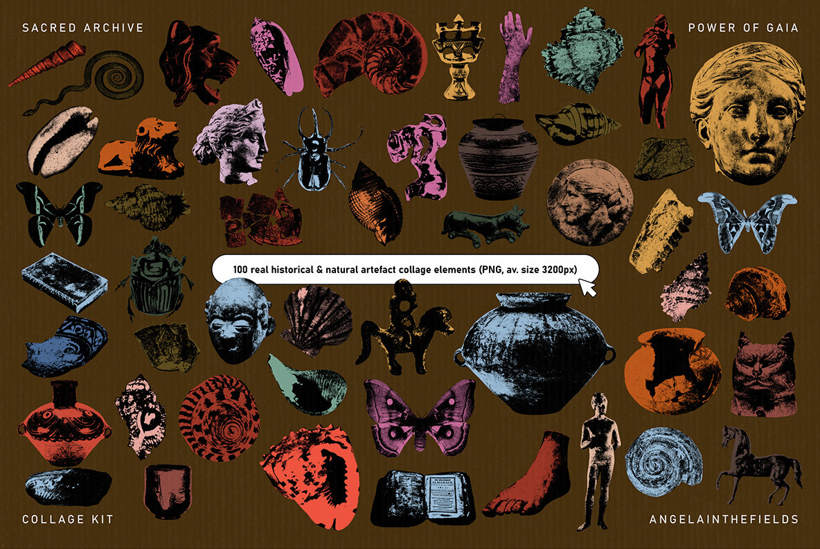 Sacred Archive Collage Elements 8