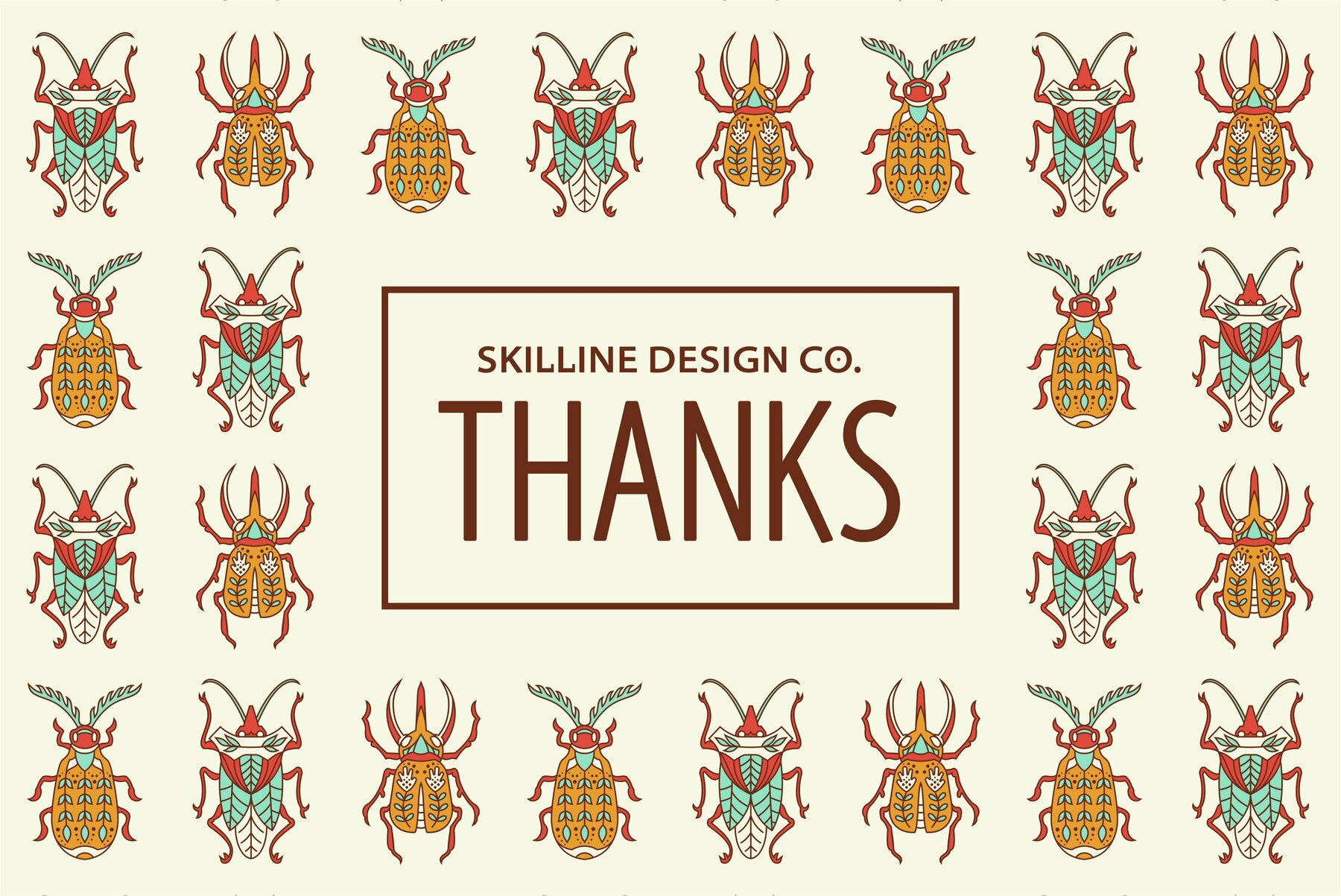 Folk Art Insect Illustrations 6