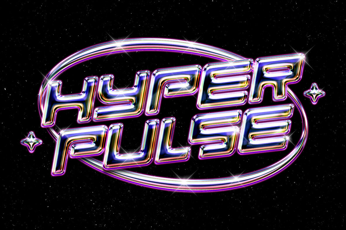 Retro Futuristic Chrome Text Effect 1