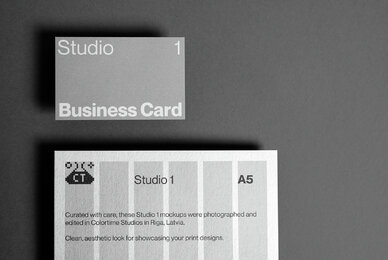 Business Card and A5 Mockup Stu 1