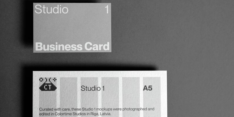 Business Card and A5 Mockup Stu 1