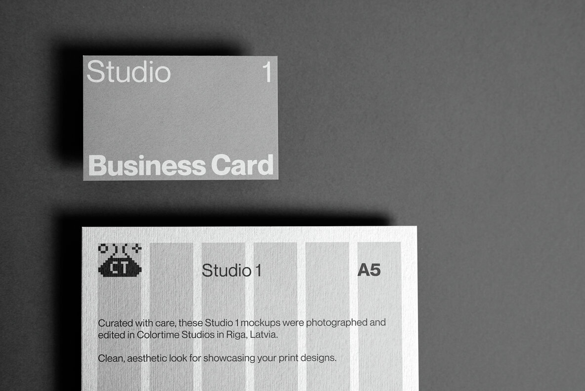 Business Card and A5 Mockup Stu 1 1