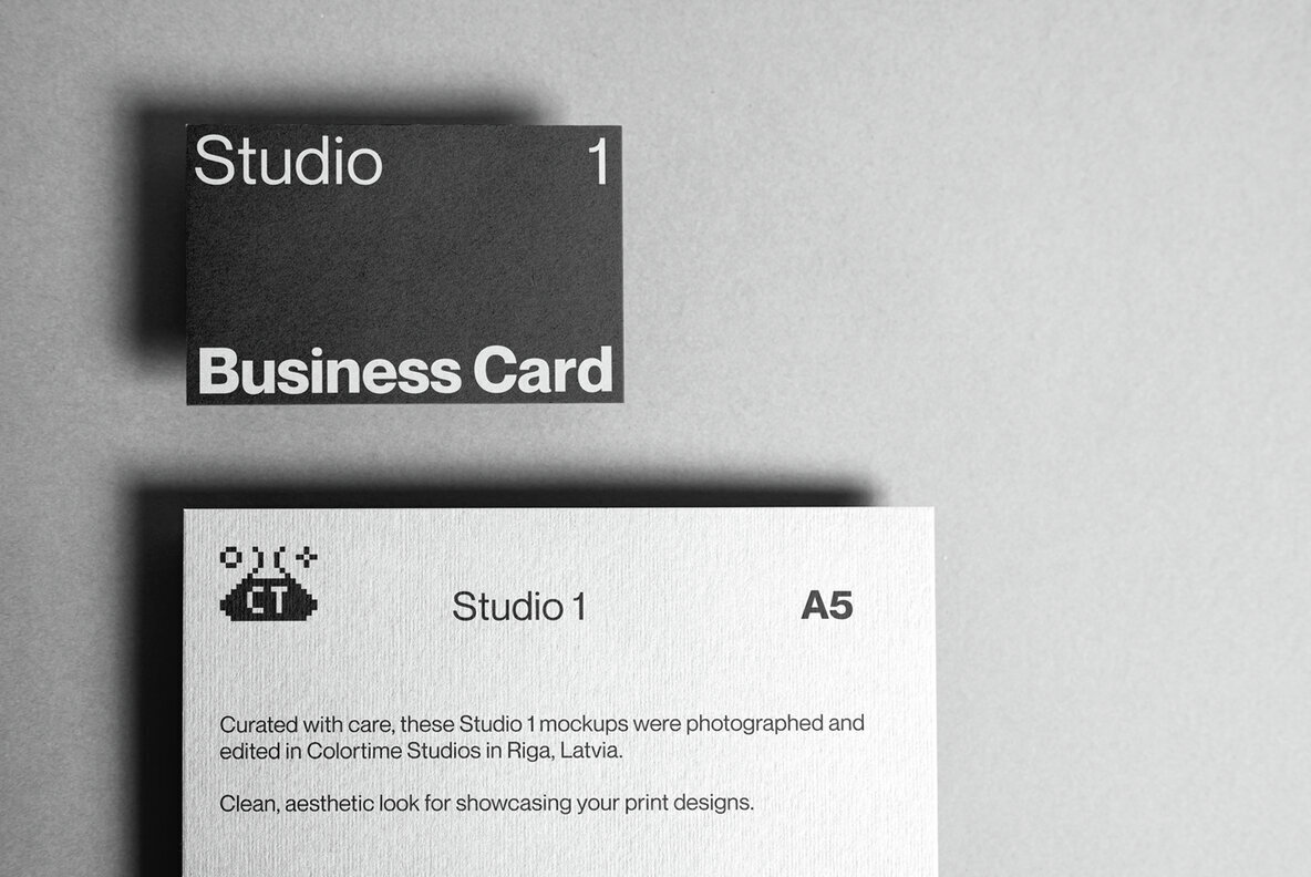 Business Card and A5 Mockup Stu 1 2