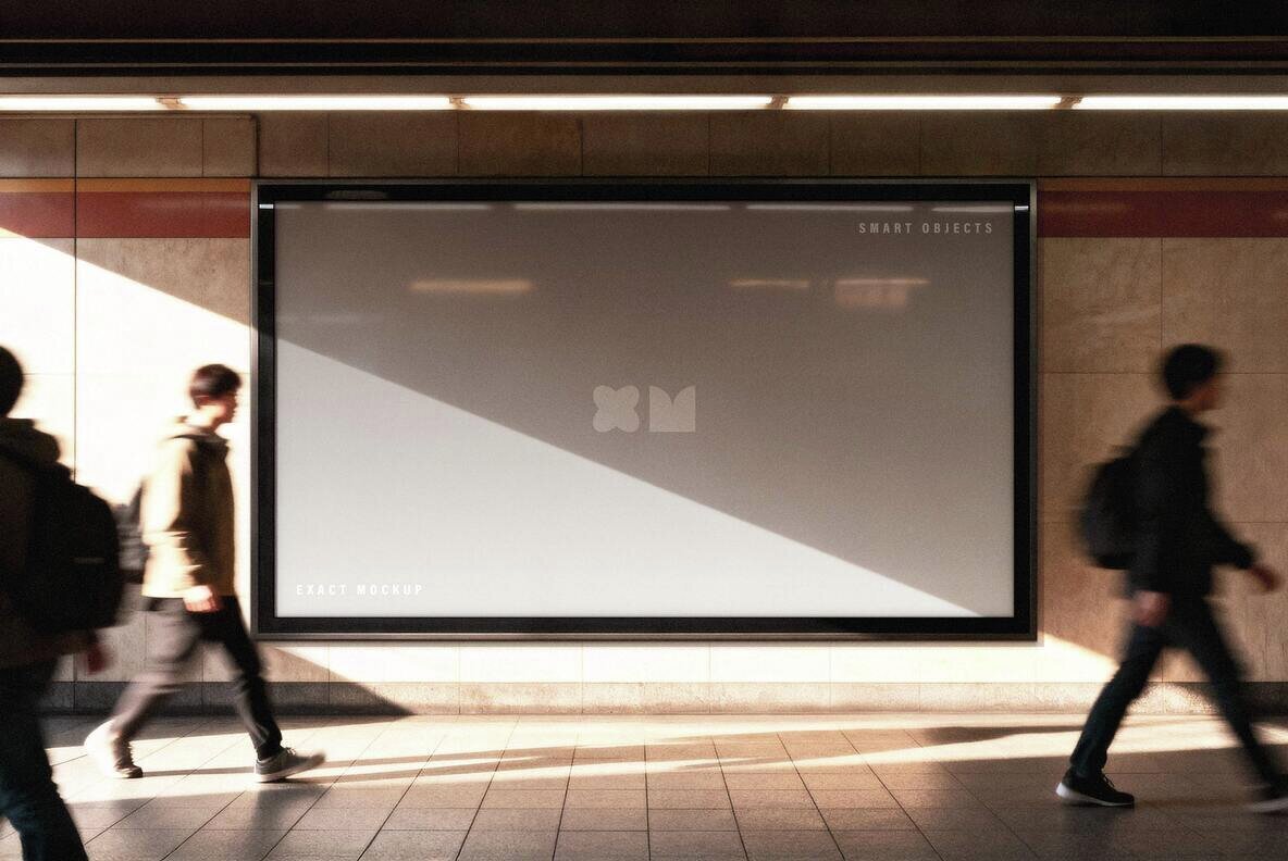 Subway Billboard Mockup 1