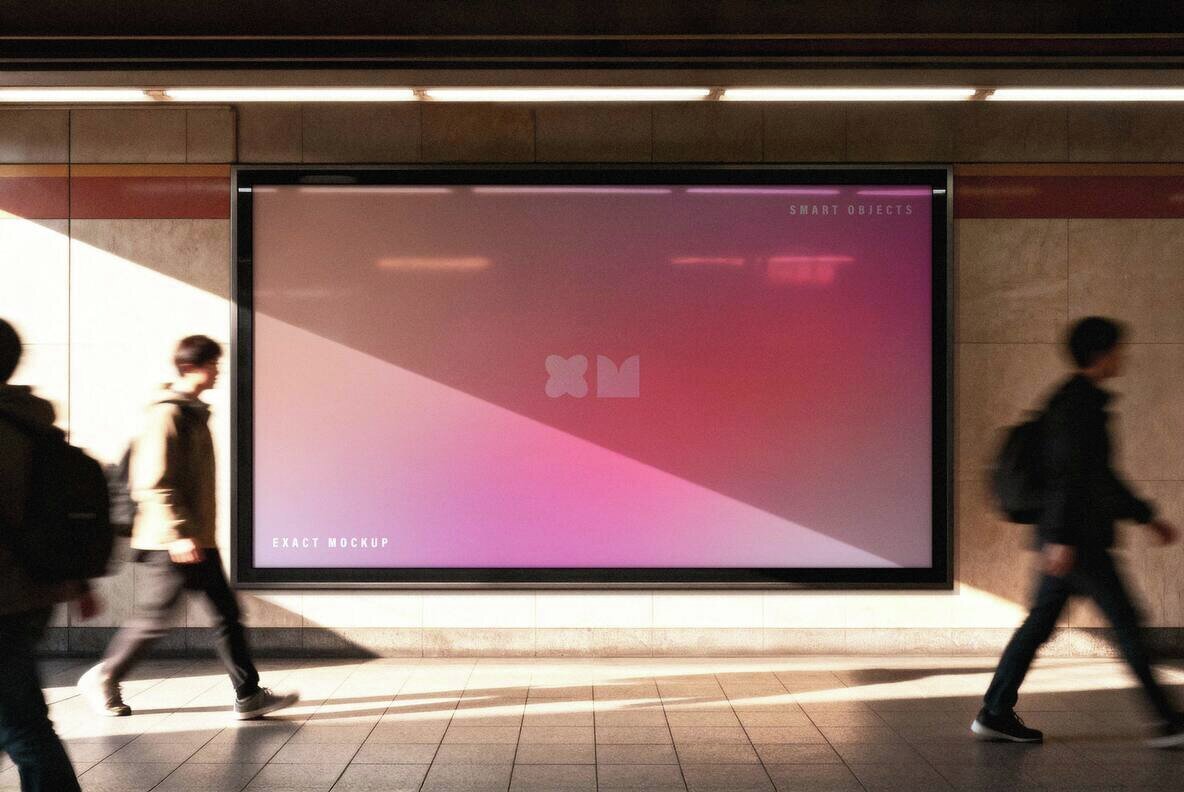 Subway Billboard Mockup 2