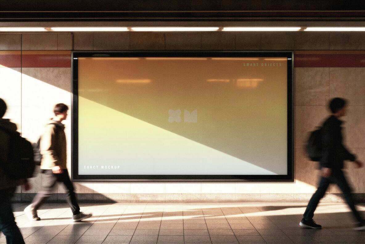 Subway Billboard Mockup 4