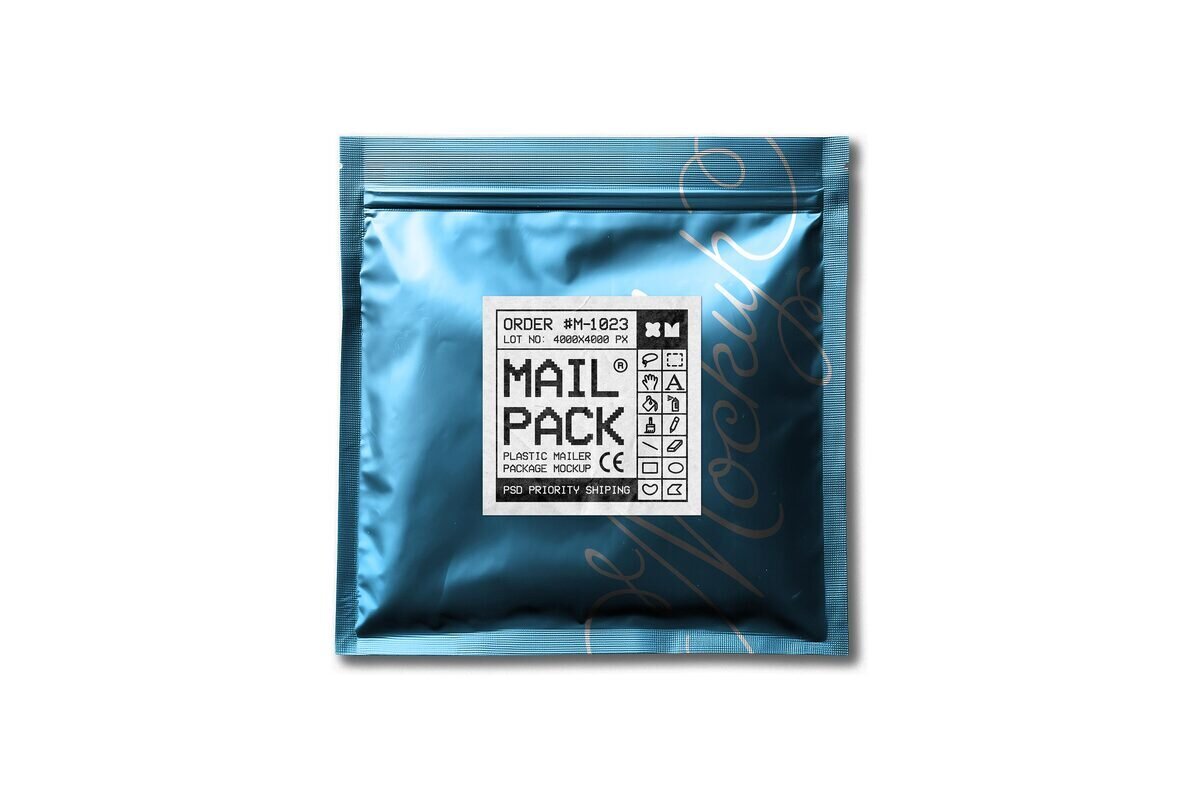 Plastic Mailer Package Mockup 2