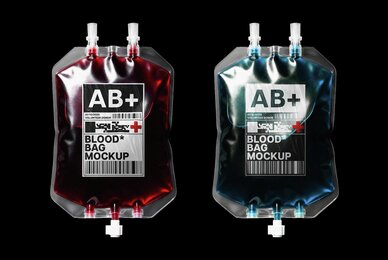 Blood Bag Mockup