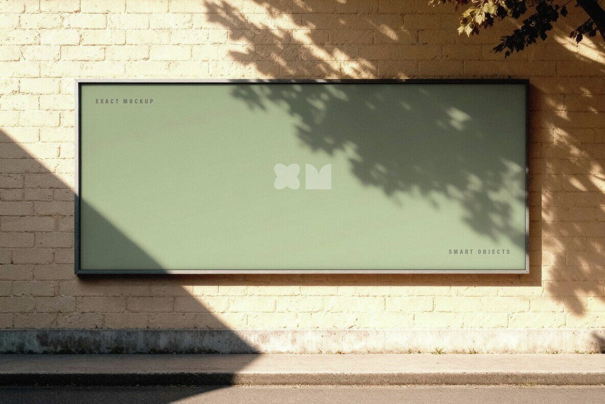 Outdoor Wall Billboard Mockup 1
