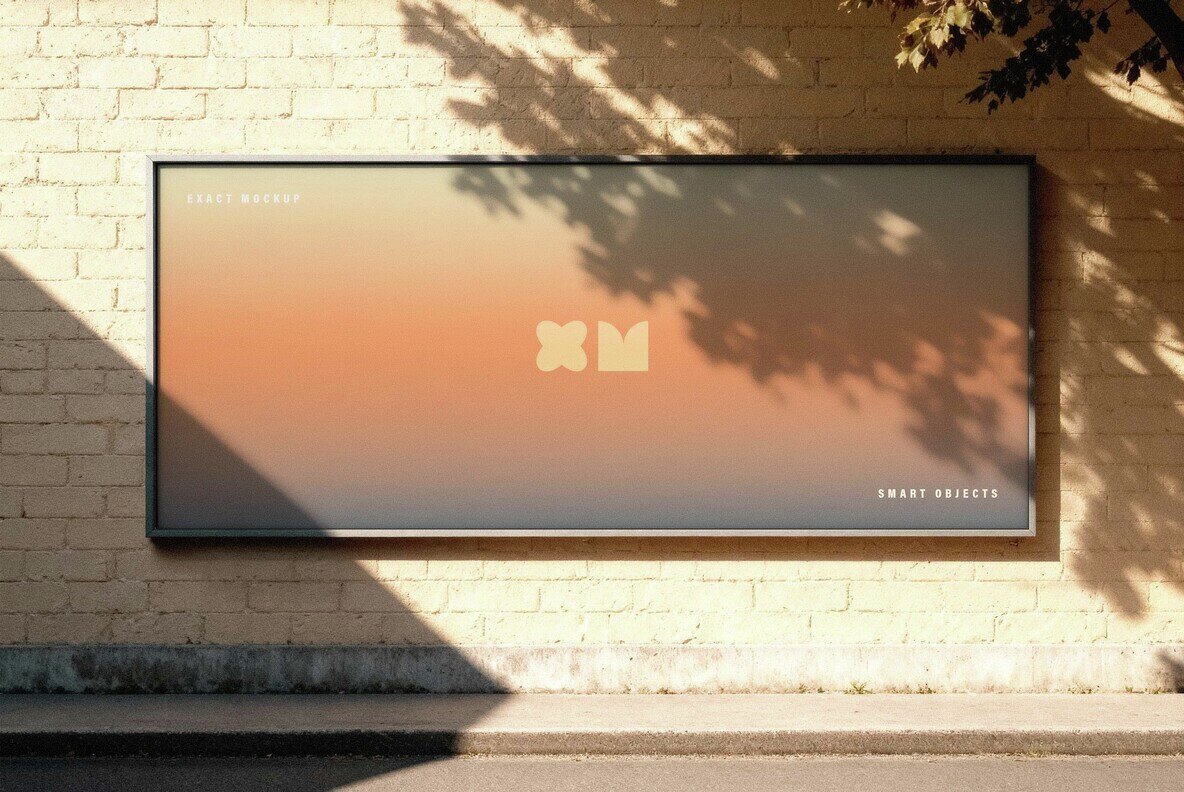 Outdoor Wall Billboard Mockup 2