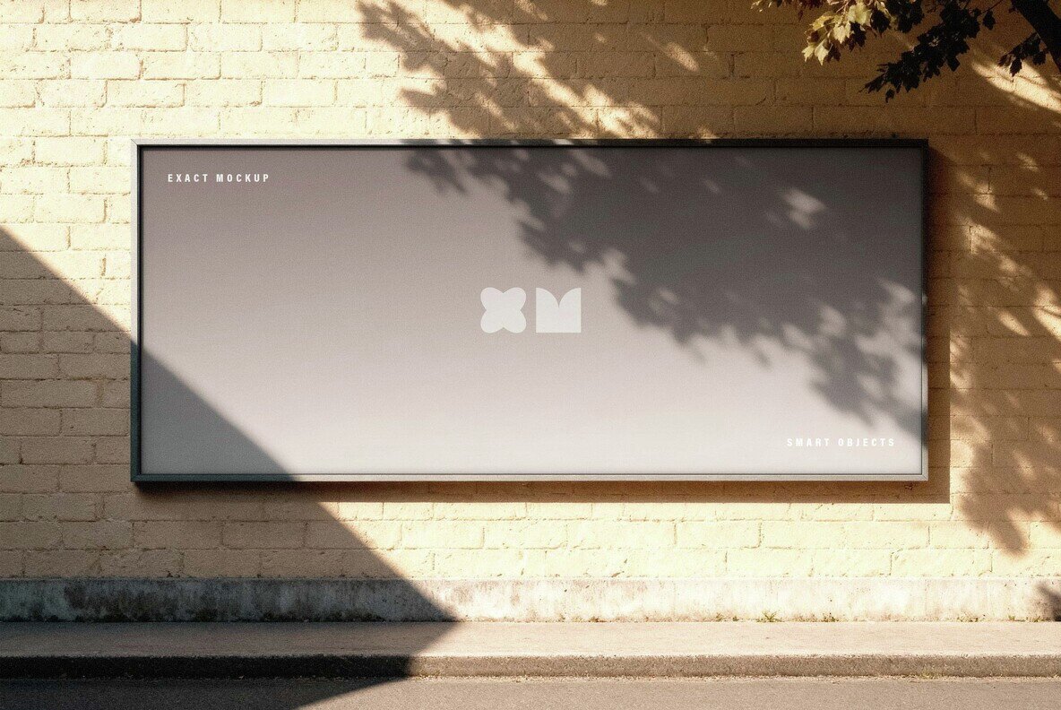 Outdoor Wall Billboard Mockup 4
