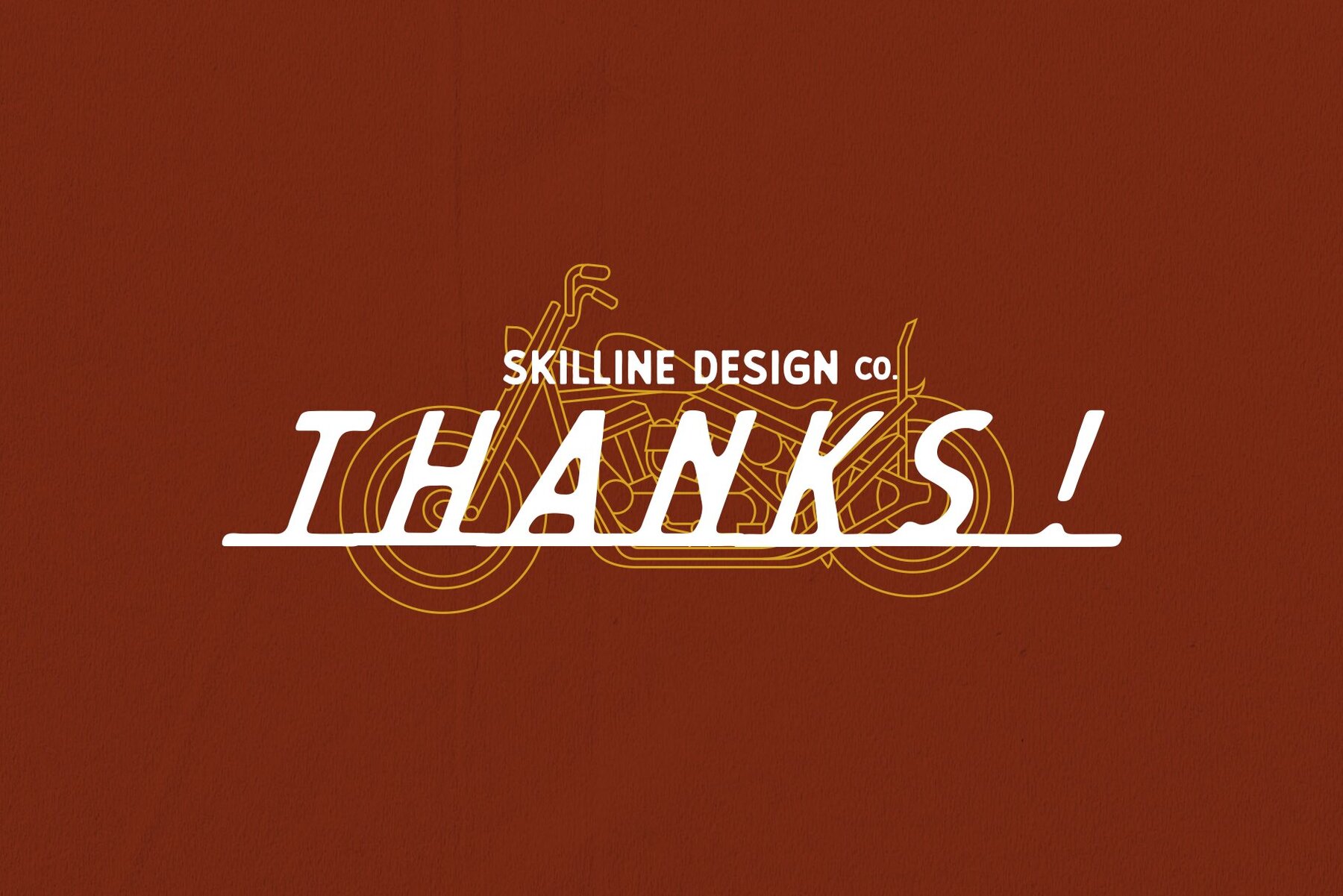 Vintage Motorcycle Line Illustration 5