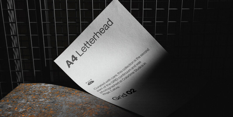 A4 Letterhead Mockup Grid 02
