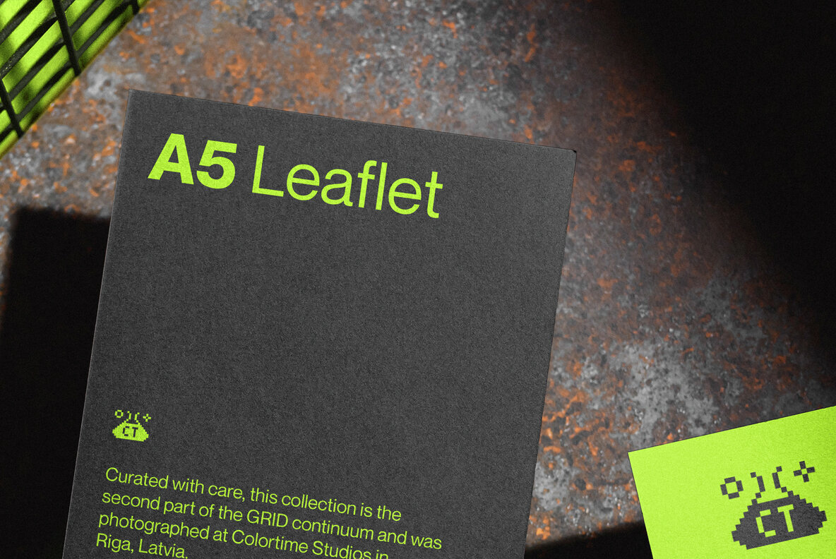 A5 Leaflet   Business Card Mockup Grid 02 2