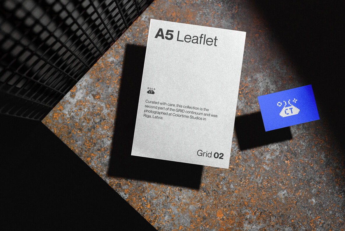 A5 Leaflet   Business Card Mockup Grid 02 3
