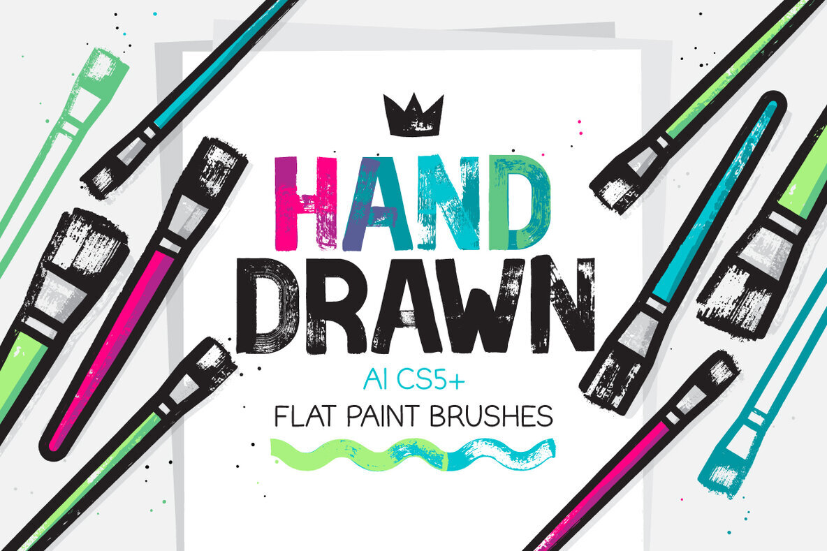 Flat Paint Brushes 1