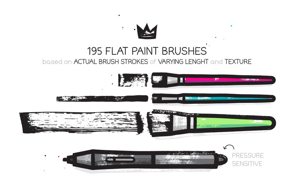 Flat Paint Brushes 2