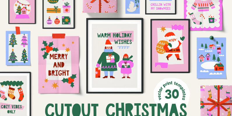 Cutout Christmas Poster Creator