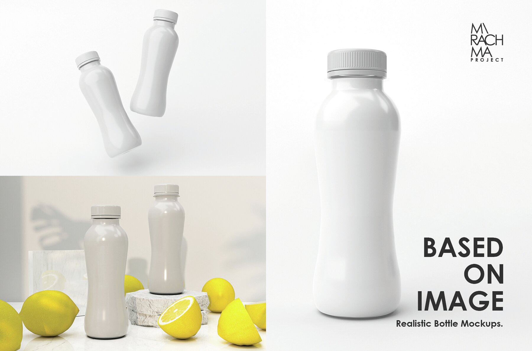 Tonic Water Bottle Mockup Set 4