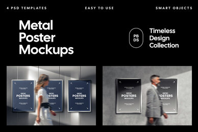 Metal Poster Mockups