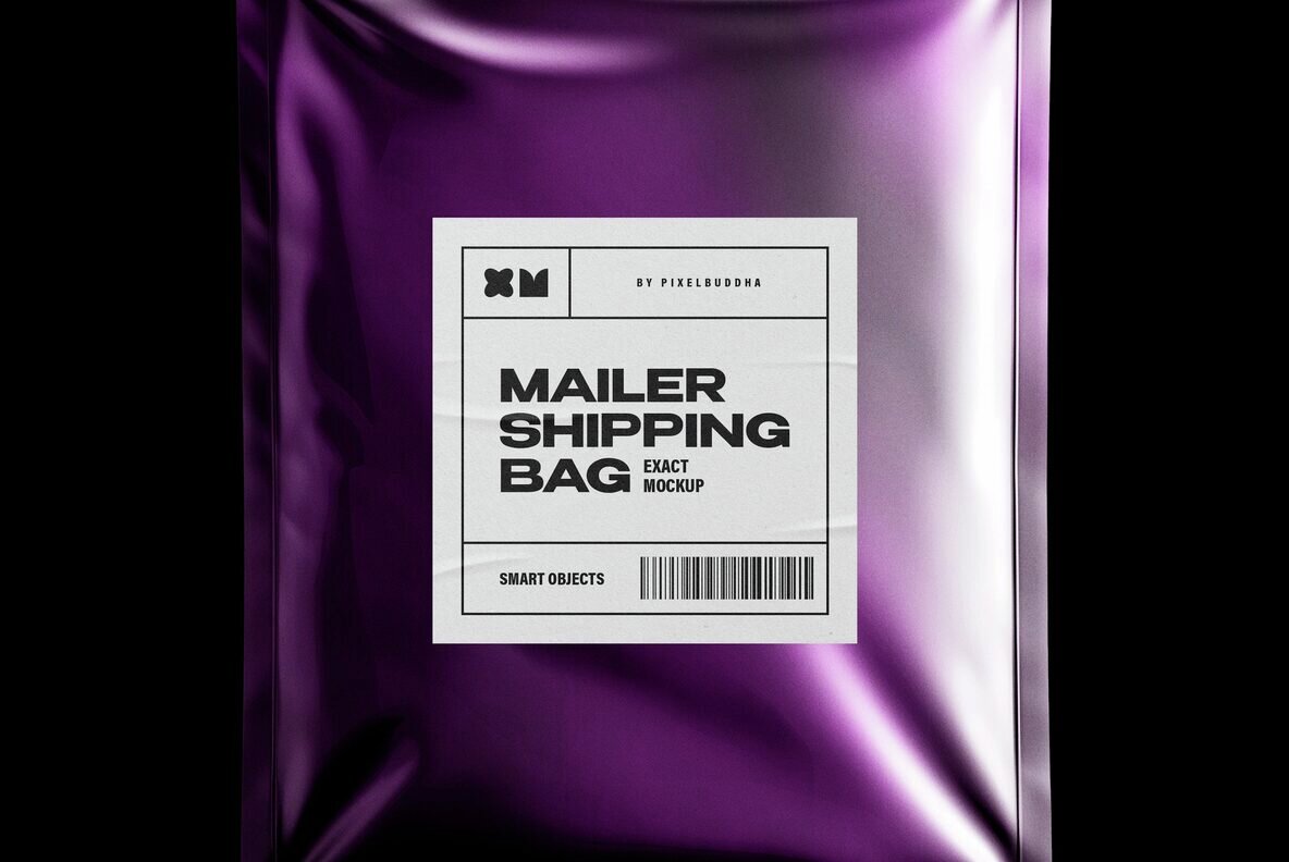 Plastic Mailer Bag Mockup 4
