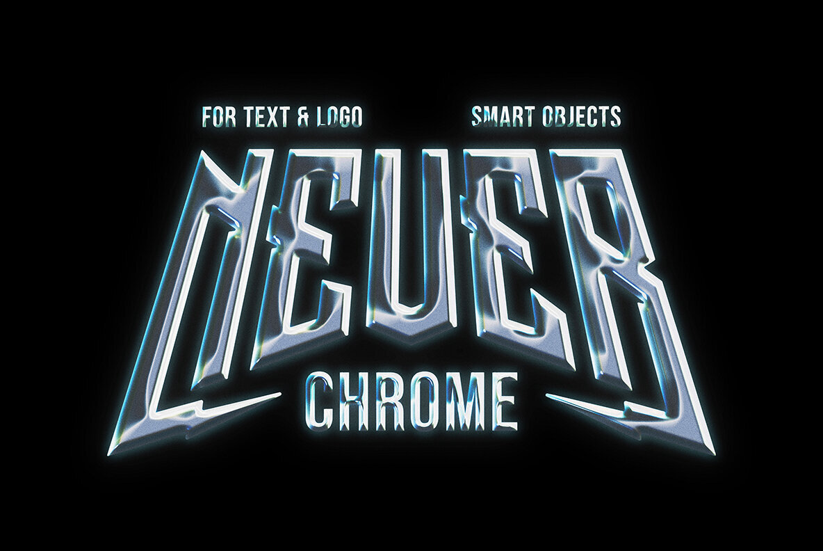 Chrome Text and Logo Effect 1