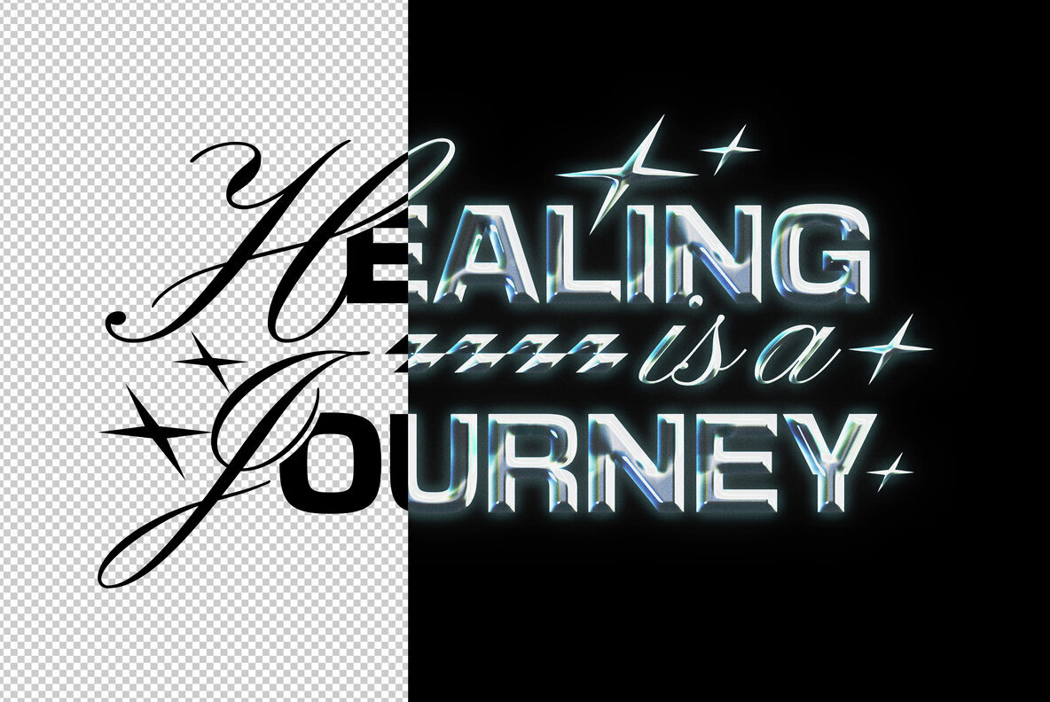 Chrome Text and Logo Effect 3