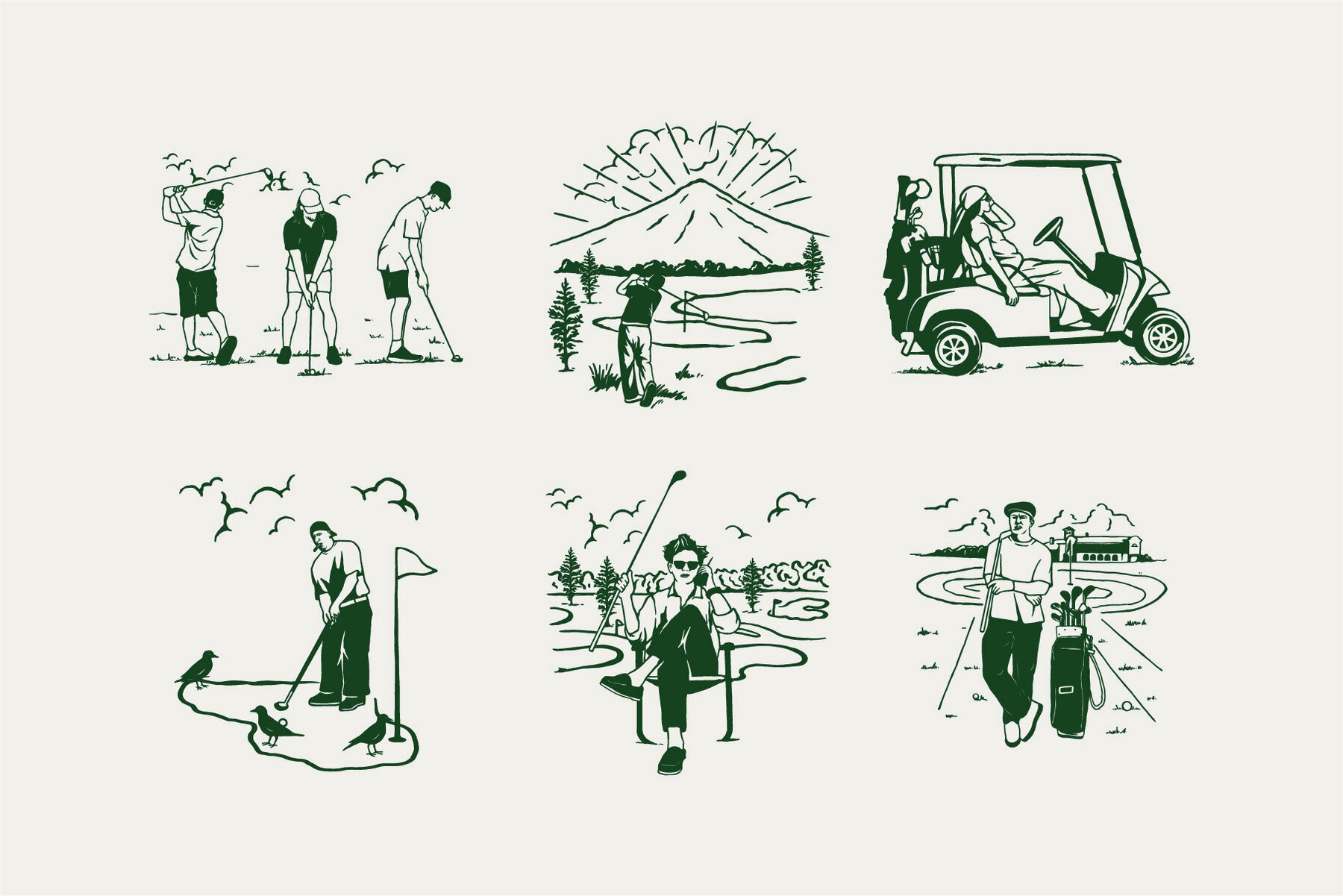 Golf Vintage Graphic Collection 3