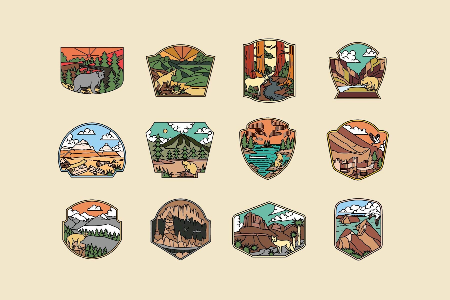 National Park Vintage Illustration 2