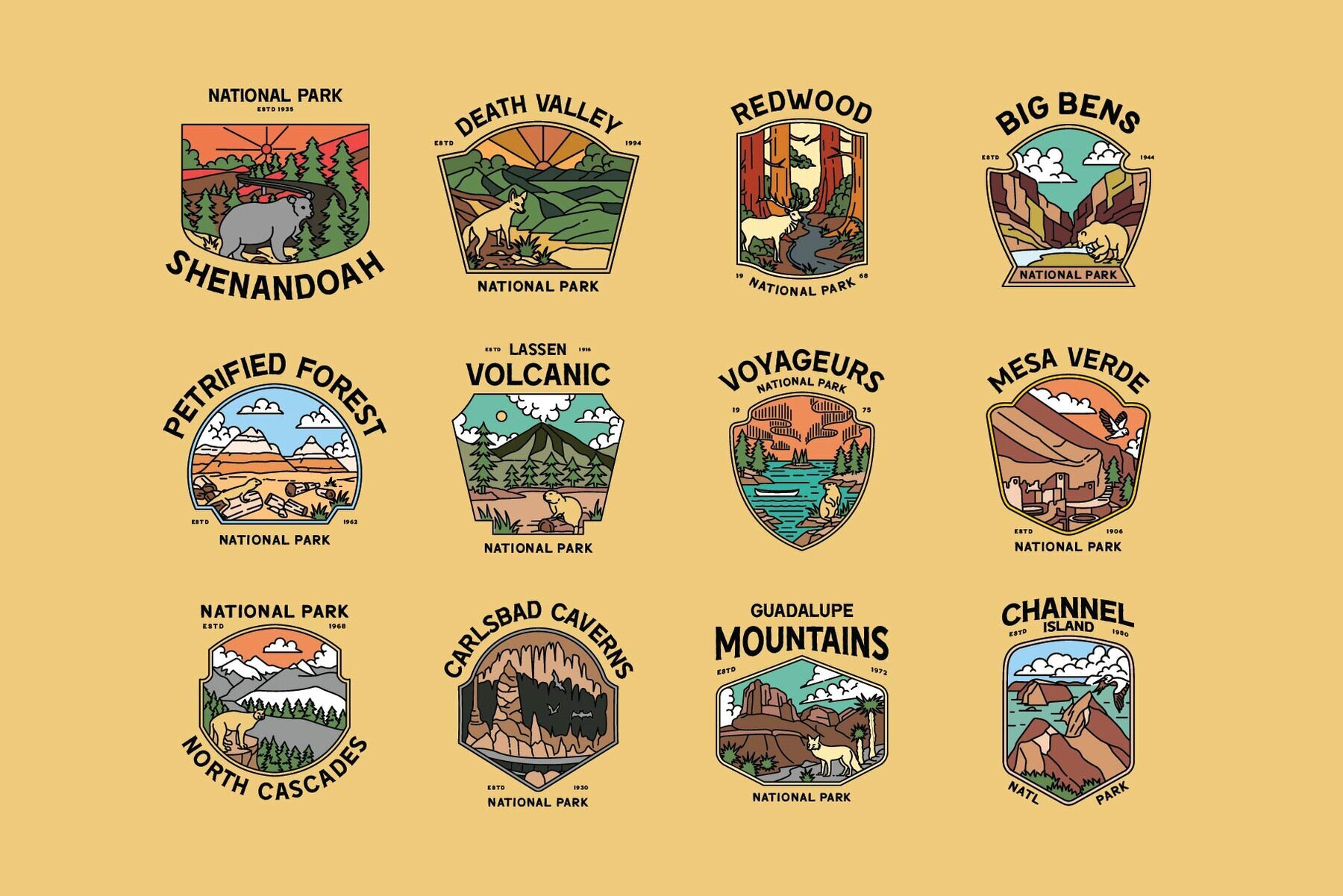 National Park Vintage Illustration 3