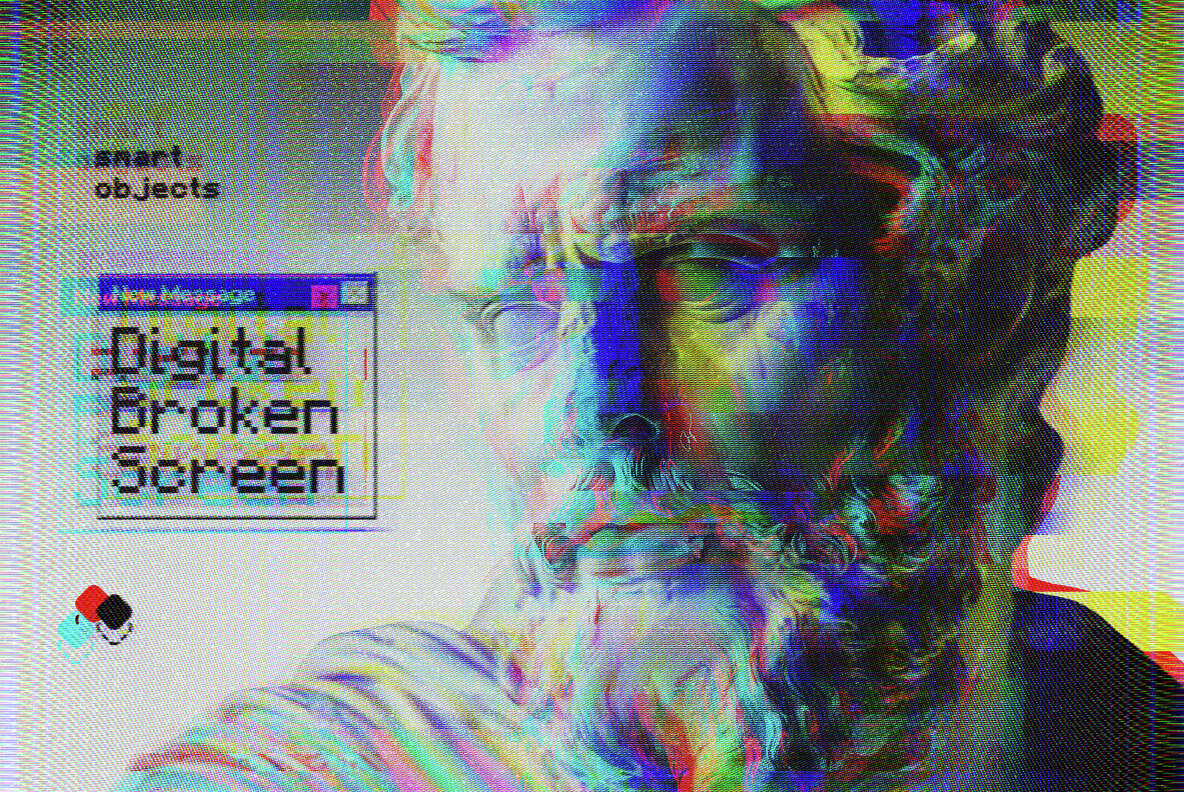 Digital Broken Screen Photo Effect 1