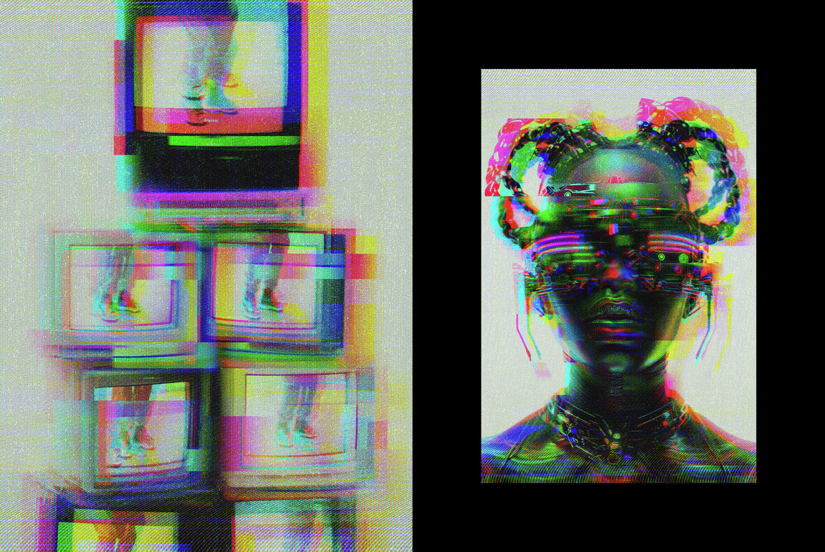 Digital Broken Screen Photo Effect 6