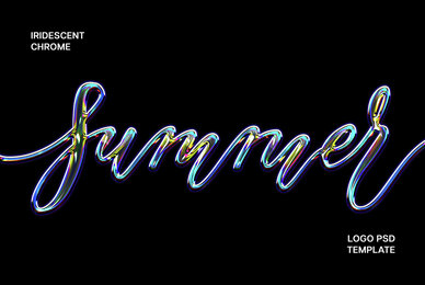 Iridescent Summer Chrome Effect