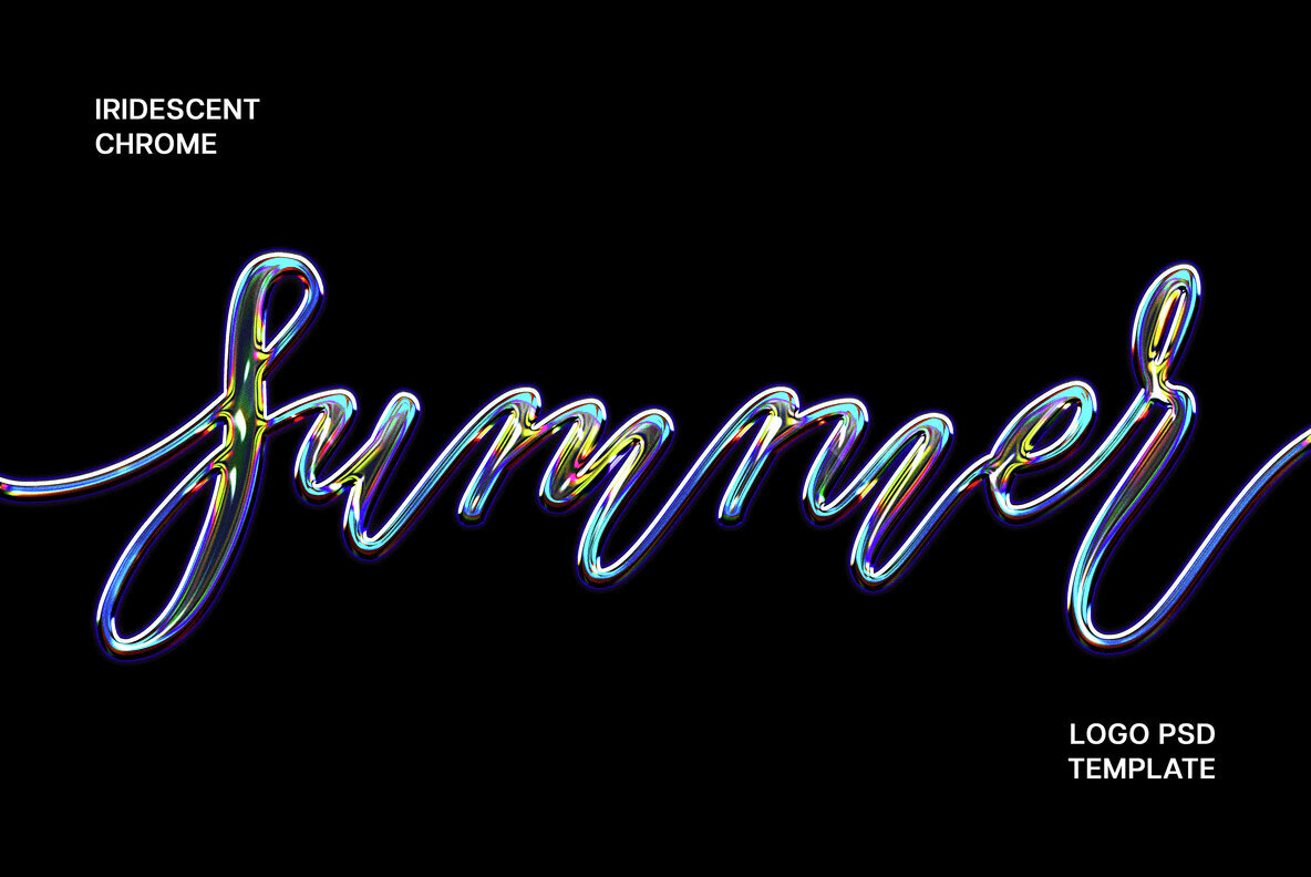 Iridescent Summer Chrome Effect 1