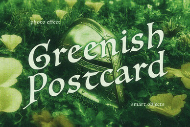 Greenish Postcard Photo Effect