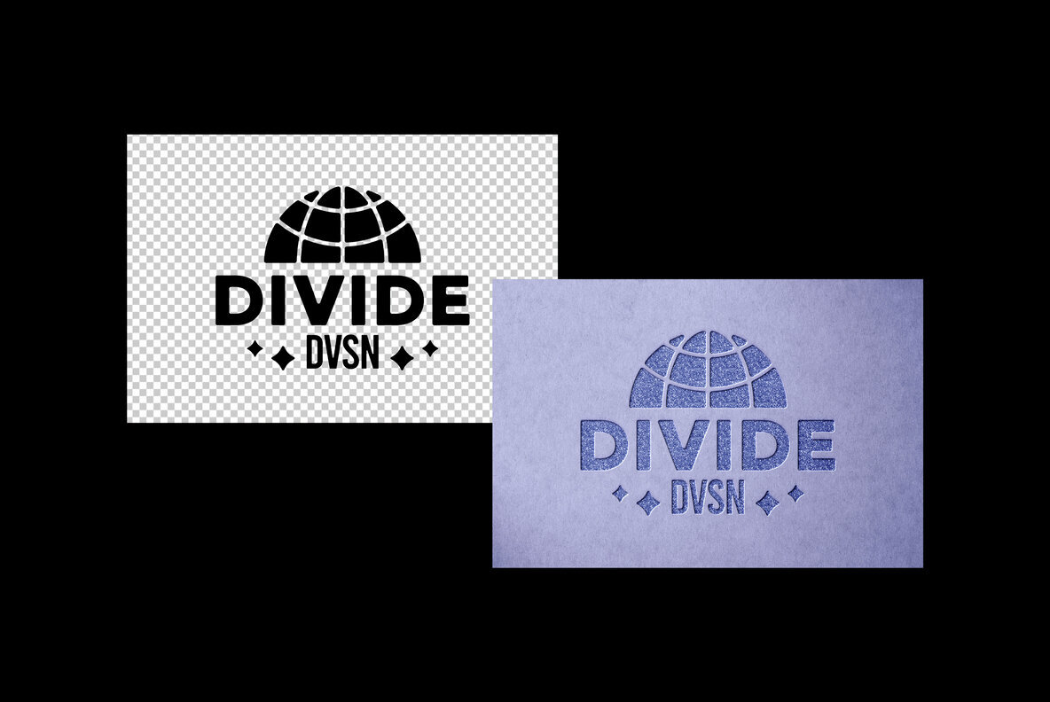 Cut Out Glitter And Text Logo Effect 2